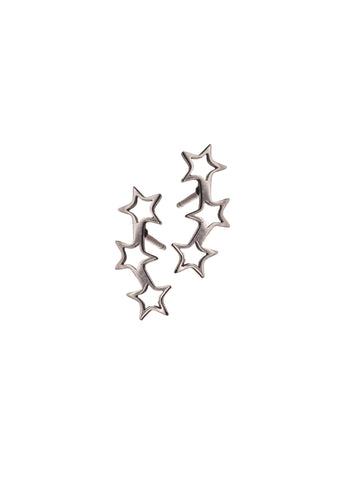Hot Tomato trio micro stars earrings