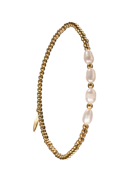 Hot Tomato beaded bracelet with pearls