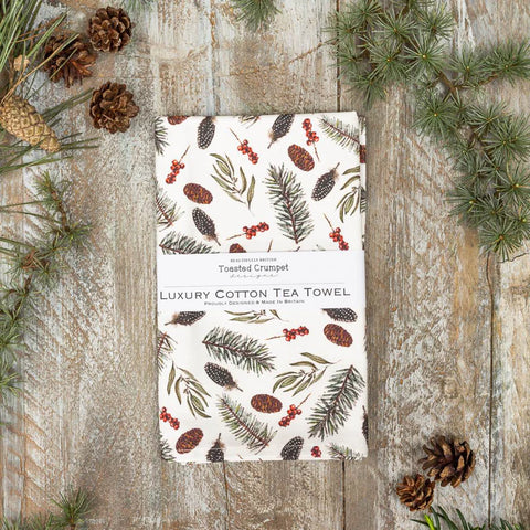 Toasted Crumpet Tea Towel-Winter Days