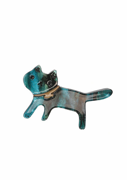 Hot Tomato acrylic brooch -Cat