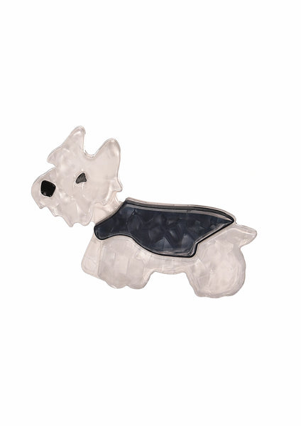 Hot Tomato acrylic brooch -Westie dog
