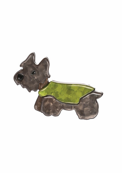 Hot Tomato acrylic brooch -Westie dog