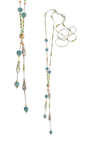 Beaded long necklace
