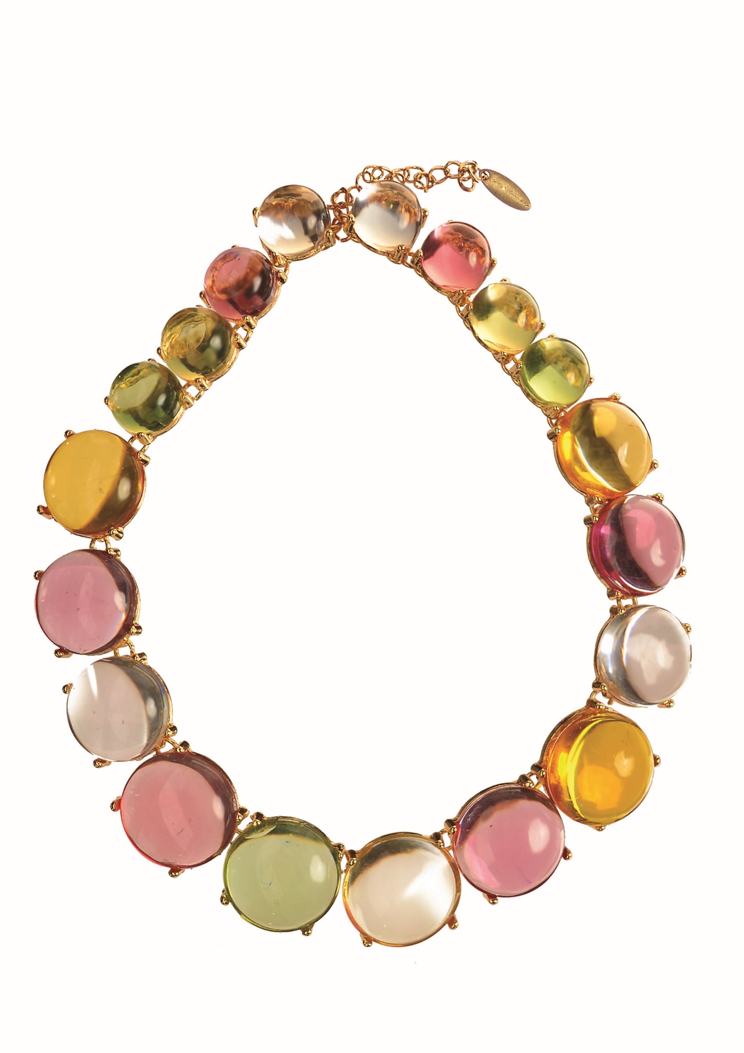 Hot Tomato multi coloured acrylic stone necklace
