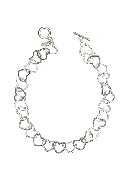 Heart chain link necklace