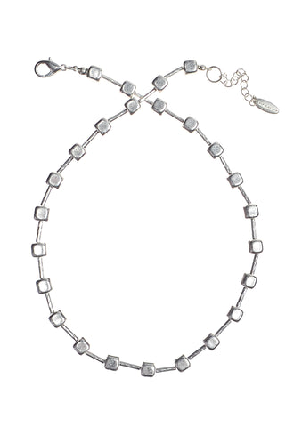 Hot Tomato bugle bead link necklace
