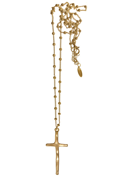 Hot Tomato long cross necklace