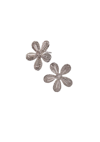 Hot Tomato flower earrings