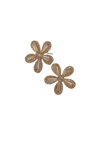 Hot Tomato flower earrings