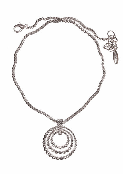 Hot Tomato triple ring pendant necklace