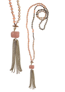 Chain tassel necklace