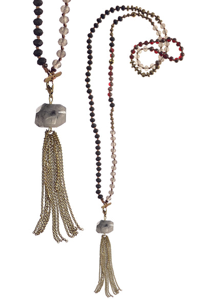 Chain tassel necklace