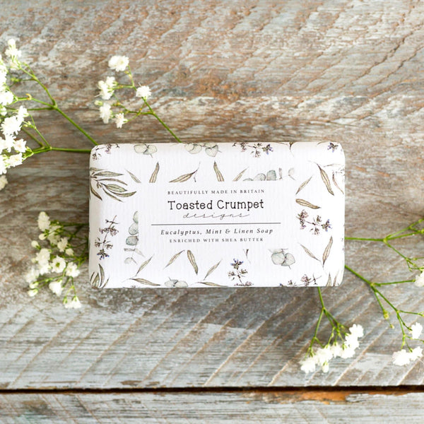 Toasted Crumpet Soap bar-Eucalyptus, mint and linen