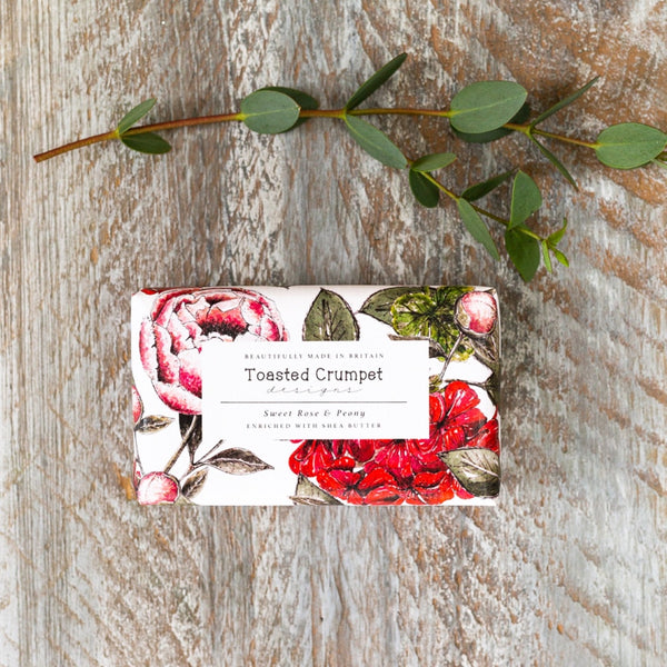Toasted Crumpet Soap bar= Sweet Rose & Peony