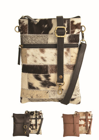 Hot Tomato crossbody patchwork bag 2 colours