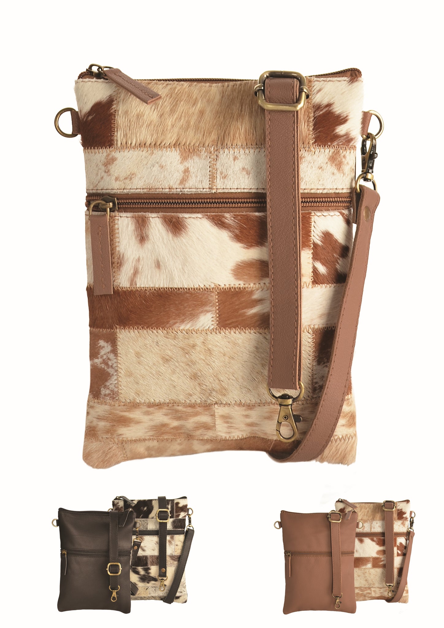 Hot Tomato crossbody patchwork bag 2 colours