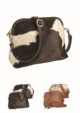 Hot Tomato vintage style cow hide bag 2 colours