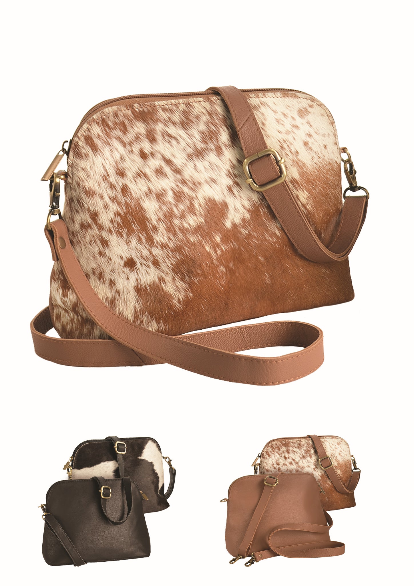 Hot Tomato vintage style cow hide bag 2 colours