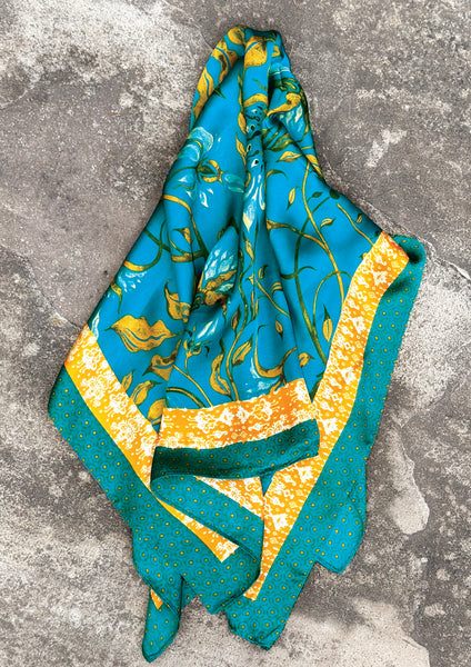 Square poly silk scarf
