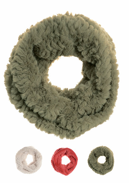 Super soft faux fur snood - 3 colours