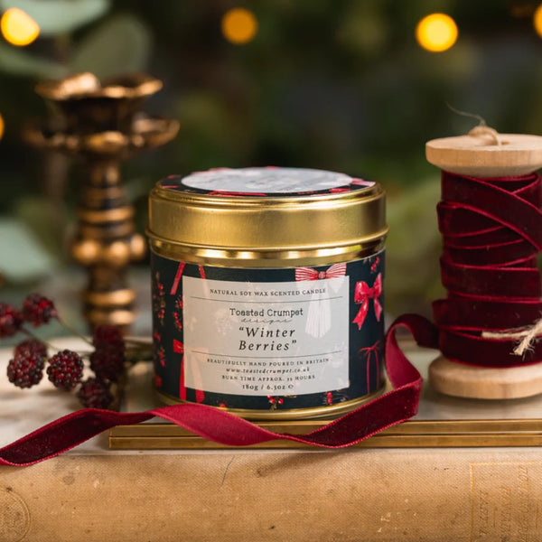 Toasted Crumpet Tin candle-Winter Berries