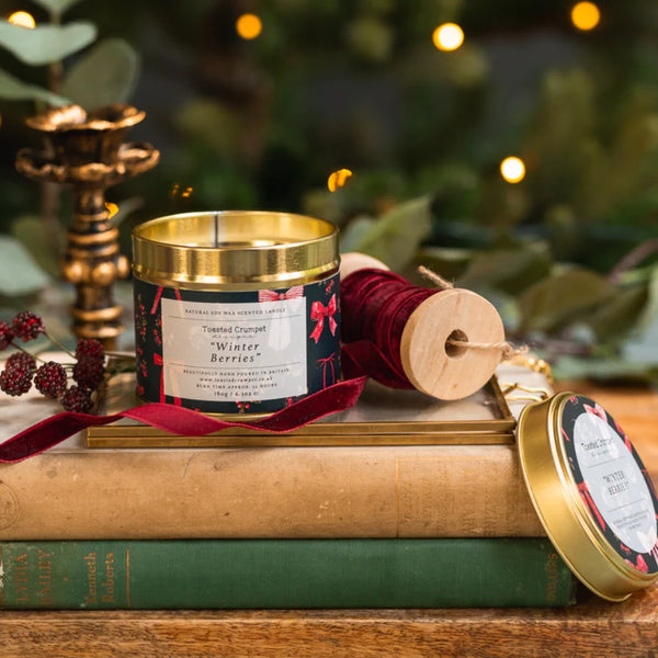 Toasted Crumpet Tin candle-Winter Berries