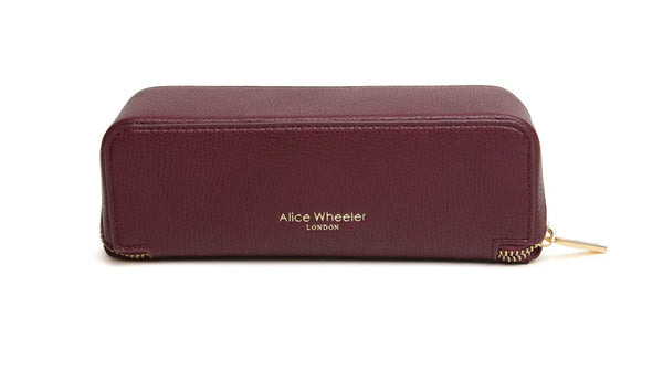 Alice Wheeler small train case - Berry