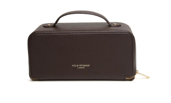 Alice Wheeler train case - Chocolate