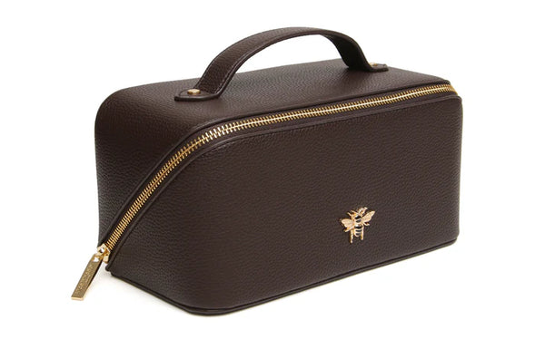 Alice Wheeler train case - Chocolate