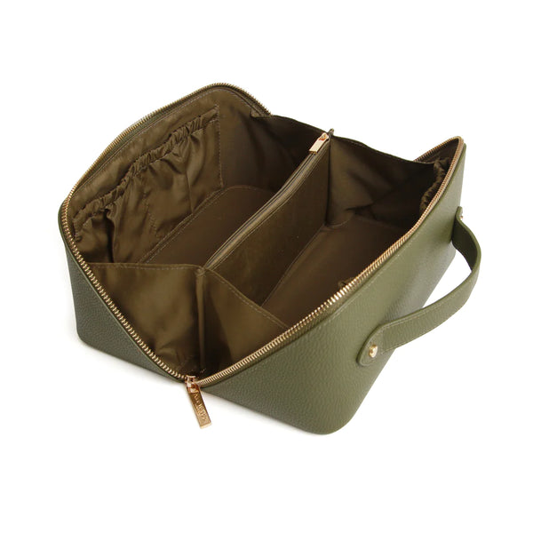 Alice Wheeler train case-Olive