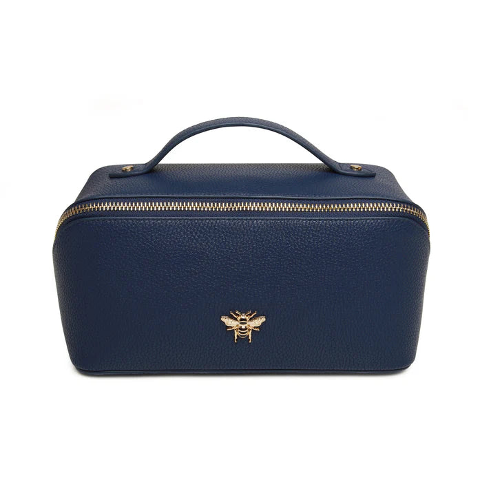 Alice Wheeler mini train case-Navy