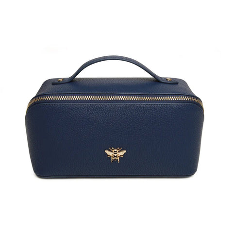 Alice Wheeler mini train case-Navy