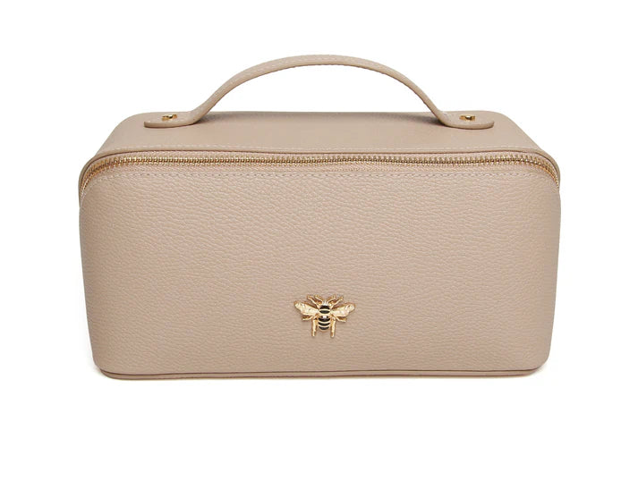 Alice Wheeler mini train case-Stone
