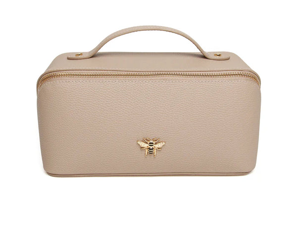 Alice Wheeler mini train case-Stone