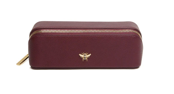 Alice Wheeler small train case - Berry