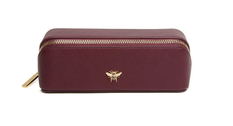 Alice Wheeler small train case - Berry