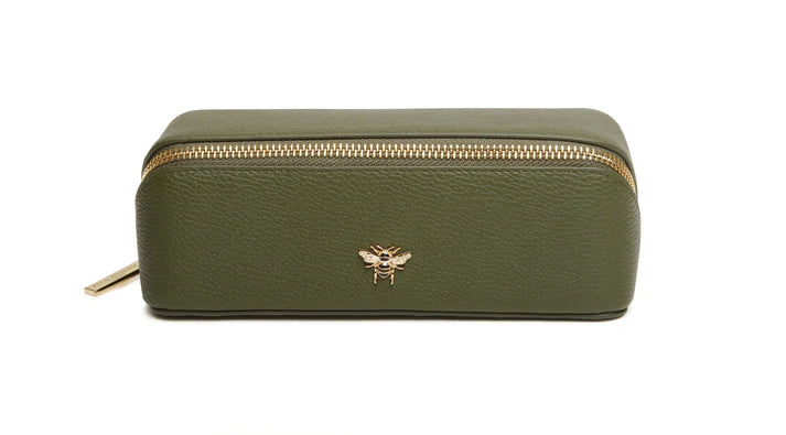 Alice Wheeler small train case- Olive