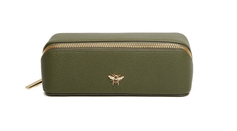 Alice Wheeler small train case- Olive