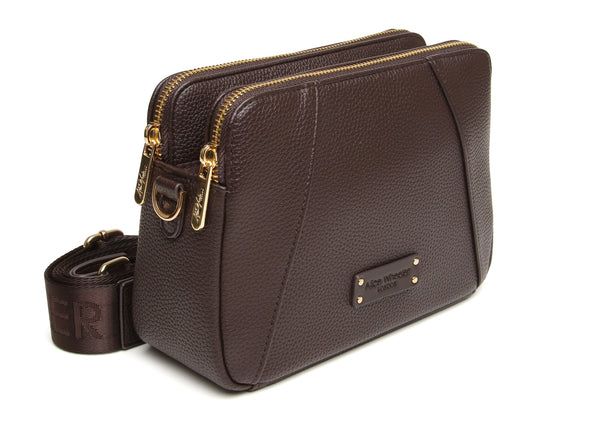 Alice Wheeler Kensington double zip CBbag -Chocolate