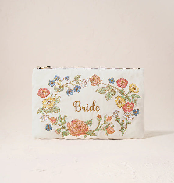 Elizabeth Scarlett everyday pouch- Floral Bride