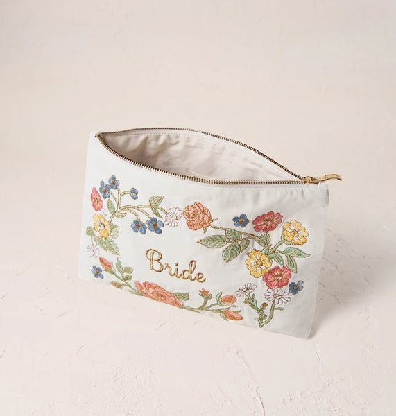 Elizabeth Scarlett everyday pouch- Floral Bride