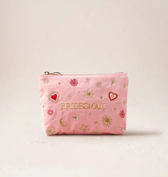 Elizabeth Scarlett mini pouch-Bridesmaid Love charm