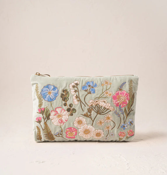 Elizabeth Scarlett Everyday pouch- Pressed flowers