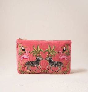 Elizabeth Scarlett everyday pouch-Wild Zebra – F and R Boutique Elizabeth Scarlett everyday pouch-Wild Zebra – F and R Boutique