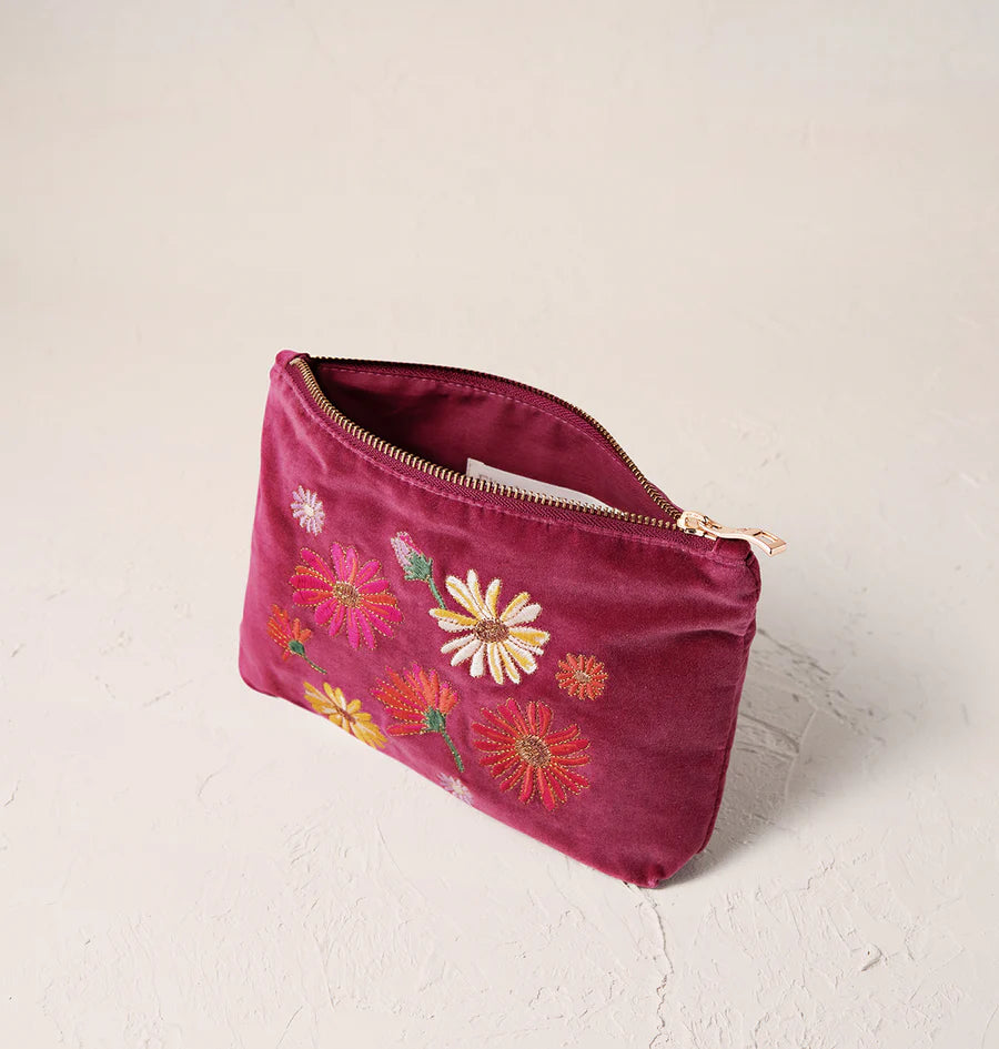 Elizabeth Scarlett mini pouch-Wildflower dry rose – F and R Boutique