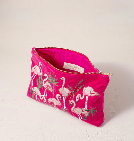 Elizabeth Scarlett everyday pouch-Pink flamingo