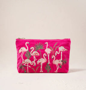 Elizabeth Scarlett everyday pouch-Pink flamingo