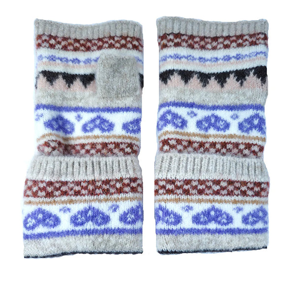 Gemjar fingerless gloves Nordic design featuring hearts- 5 colours