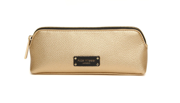 Alice Wheeler Kensington make up bag-Gold