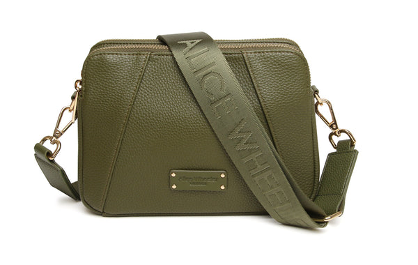 Alice Wheeler Kensington double zip CB bag-Olive